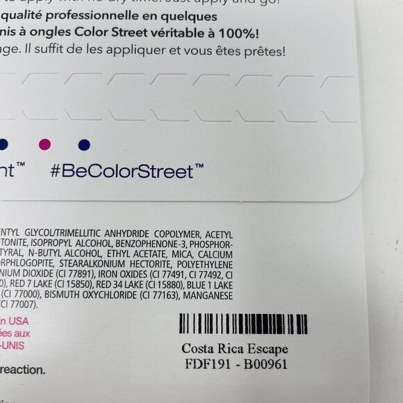 Color Street 100% Real Nail Polish Strips Costa Rica Escape Art Design RETIRED - Picture 4 of 4